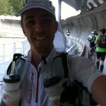 Ronan sur la piste de bobsleigh de la plagne