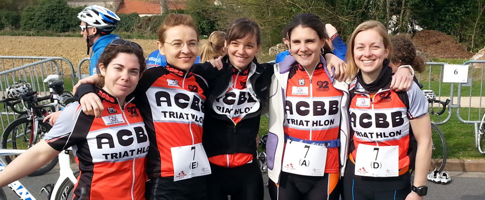 Equipe féminine au duathlon de Chessy