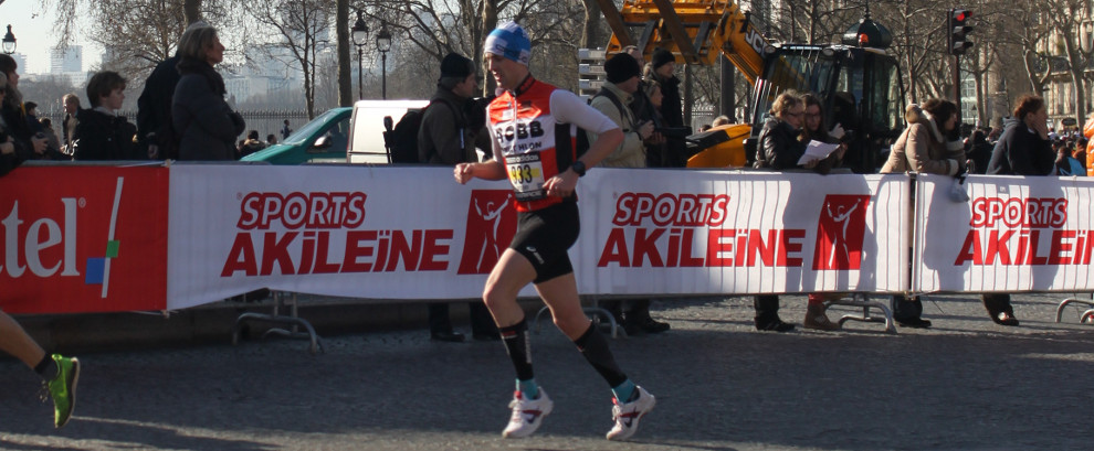 Grégory au semi-marathon de Paris 2014