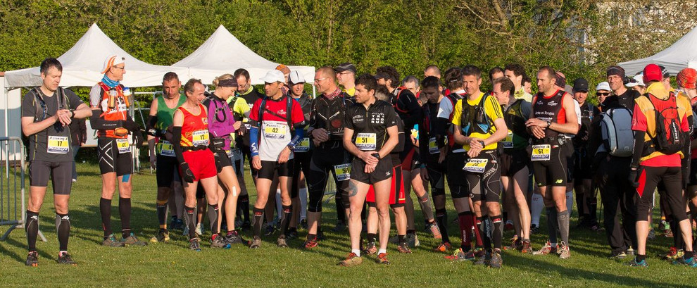 Dyder et Régis au départ du trail de Montaigu