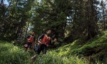 Boris et Benji à l'Engadin Swimrun 2014