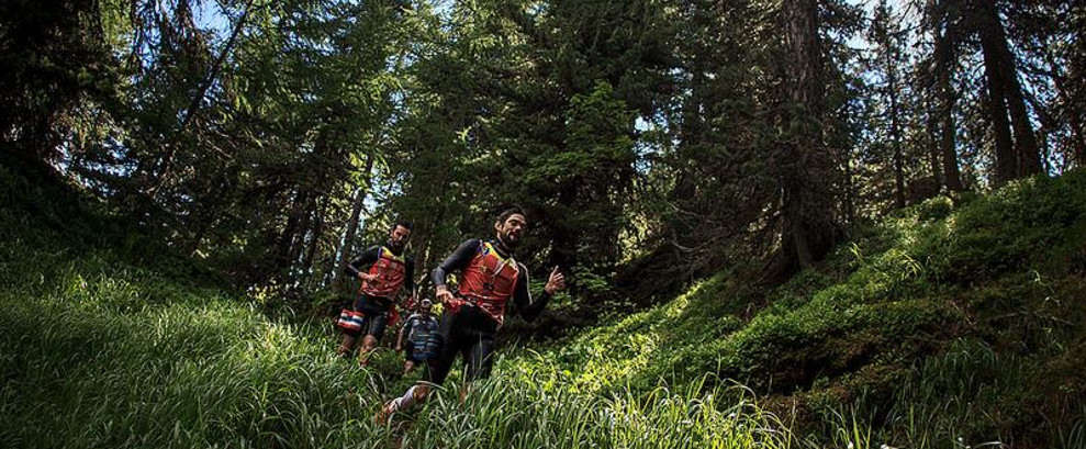 Boris et Benji à l'Engadin Swimrun 2014