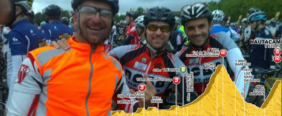 Etape du tour 2014 avec Olivier, Matthieu et Adrien