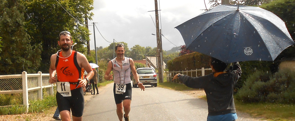 Jérôme et Guillaume au triathlon de Fains 2014