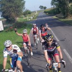 A vélo lors de Levallois Honfleur 2014