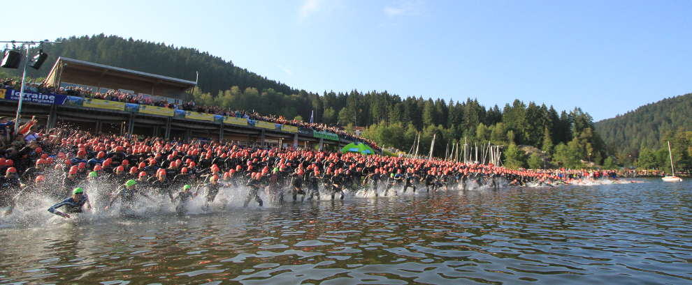 Départ du triathlon de Gérardmer 2014