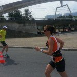 Carine au triathlon de Paris 2015