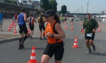 Claire au Triathlon de Paris 2015