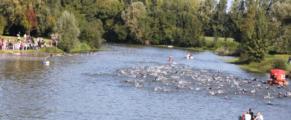 Départ du triathlon de Villeveque