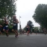 Carine en course à pied au triathlon de Paris 2016