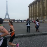 Trocadéro et vue sur la tour Eiffel au triathlon de Paris 2016