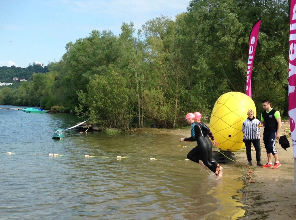 Départ du triathlon de Verneuil 2016