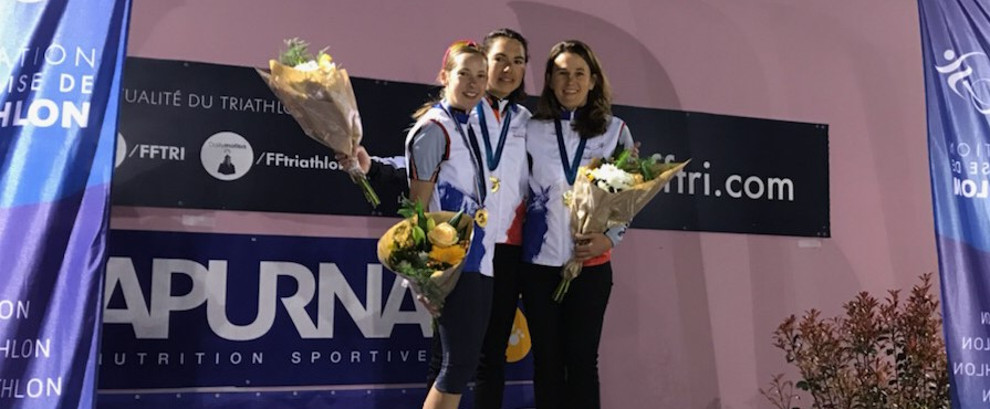 ACBB Triathlon féminines championnes de France de duathlon par équipe