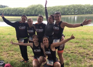 Les féminines de l'ACBB Triathlon avant le départ du triathlon de la reine